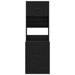 Berkfield Home Kitchen Cabinet Black Oak 60x50x180 cm Engineered Wood - Size: 60 x 50 x 180 cm - thumbnail 6