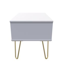 Ready Assembled 2 U Dallas 1 Drawer Wide Side Table (Ready Assembled) in Dark Grey - thumbnail 2