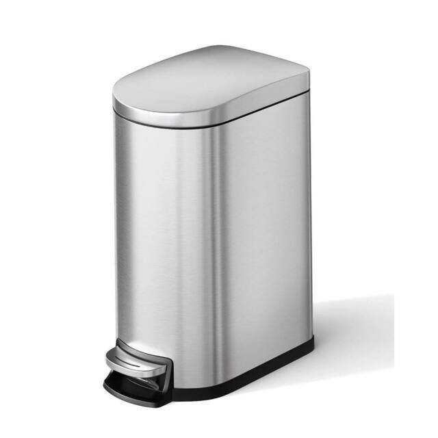KORVIXA 10L Stainless Steel Dustbin Rubbish Waste Bin in Silver - Size: 100 cm x 100 cm - image 1