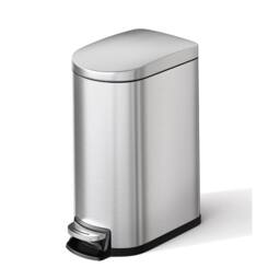 KORVIXA 10L Stainless Steel Dustbin Rubbish Waste Bin in Silver - Size: 100 cm x 100 cm - thumbnail 1