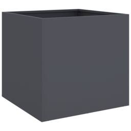 Berkfield Home Planter Anthracite 49x47x46 cm Steel in Dark Grey - Size: 49 x 47 x 46 cm - thumbnail 7