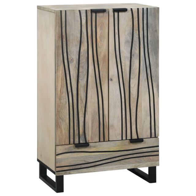 Berkfield Home Media Storage Cabinets & Racks with Drawer with Storage with Door White & Black - image 1