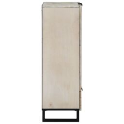 Berkfield Home Media Storage Cabinets & Racks with Drawer with Storage with Door White & Black - thumbnail 4