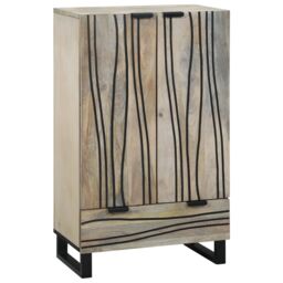 Berkfield Home Media Storage Cabinets & Racks with Drawer with Storage with Door White & Black - thumbnail 1