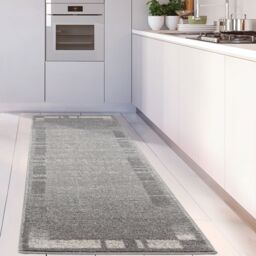 THE RUGS Efes Collection Modern Living Room Rug Bordered Grey Cream 7438GC - Size: 60 cm x 110 cm - thumbnail 6
