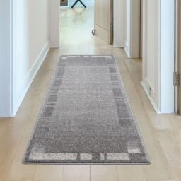 THE RUGS Efes Collection Modern Living Room Rug Bordered Grey Cream 7438GC - Size: 60 cm x 110 cm - thumbnail 9
