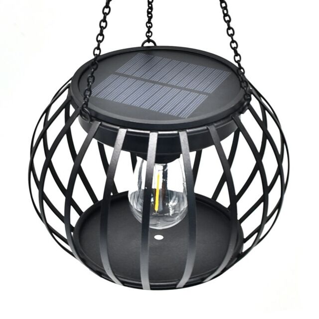 Leaper Solar LED Outdoor Decoration Waterproof Hanging Pumpkin Lamp in Black - image 1