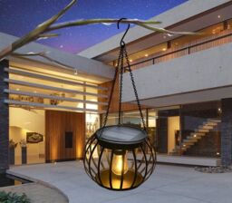 Leaper Solar LED Outdoor Decoration Waterproof Hanging Pumpkin Lamp in Black - thumbnail 3