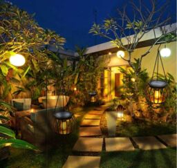 Leaper Solar LED Outdoor Decoration Waterproof Hanging Pumpkin Lamp in Black - thumbnail 6