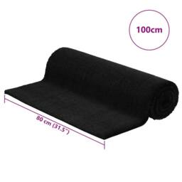 Berkfield Home Door Mat Black 80x100 cm Tufted Coir - thumbnail 5