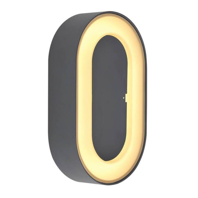 Netlighting Sura Outdoor Flush Wall Lamp Anthracite IP54 LED 3000K in Grey - image 1