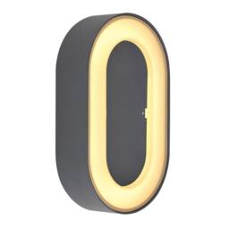 Netlighting Sura Outdoor Flush Wall Lamp Anthracite IP54 LED 3000K in Grey - thumbnail 1