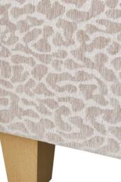 Living and Home Linen Upholstered Storage Ottoman in Beige - thumbnail 7