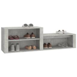 Berkfield Home Shoe Cabinet Concrete Grey 150x35x45 cm Engineered Wood - Size: 150 x 35 x 45 cm - thumbnail 4