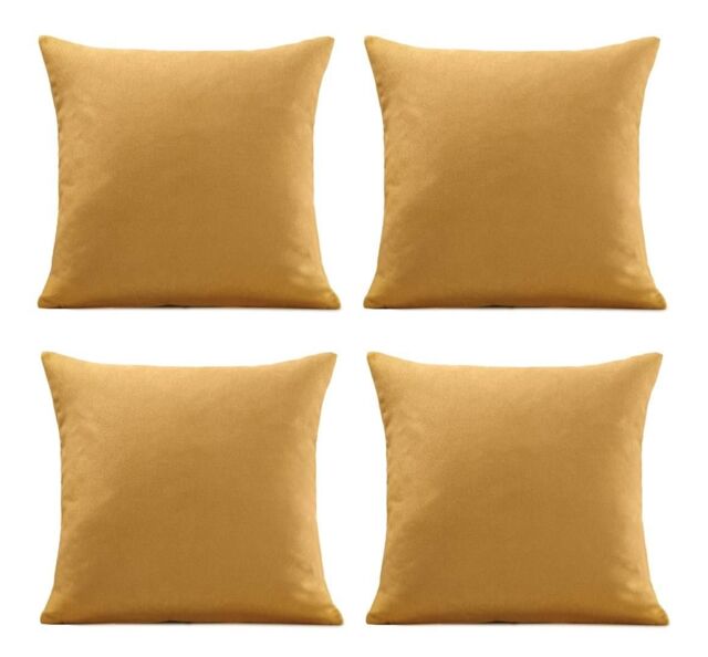 Luxury Living Set of 4 Velvet Chenille Cushions 45cm x 45cm with Removable Covers & Plush Pads - Soft, Stylish Home Décor - Size: 45 cm x 45 cm - image 1
