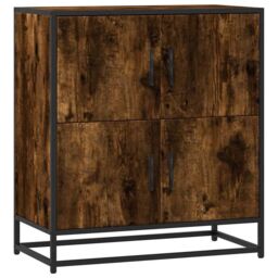 Berkfield Home Sideboard Smoked Oak 68x35x76 cm Engineered Wood in Brown - Size: 68 x 35 x 76 cm - thumbnail 2