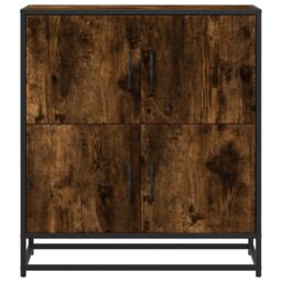 Berkfield Home Sideboard Smoked Oak 68x35x76 cm Engineered Wood in Brown - Size: 68 x 35 x 76 cm - thumbnail 4