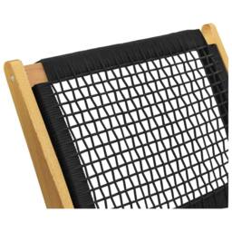 Berkfield Home Garden Chair with Footrest Solid Wood Teak & Polyester in Brown - thumbnail 9