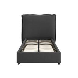 Lemon Pavilion Furniture Sunday Single Bed Frame (Pack of 2) - Linen Blend - L219xW128xH120 cm in Dark Grey - thumbnail 2