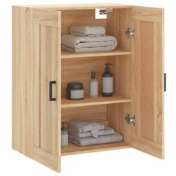 Berkfield Home Wall Mounted Cabinet Sonoma Oak 69.5x34x90 cm Engineered Wood in Brown - thumbnail 5