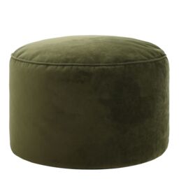 icon Milano Velvet Bean Bag Pouffe Midnight Blue Large Velvet Footstools in Olive - thumbnail 3