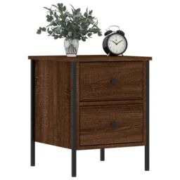 Berkfield Home Bedside Cabinets 2 pcs Brown Oak 40x42x50 cm Engineered Wood - Size: 40 x 42 x 50 cm - thumbnail 3