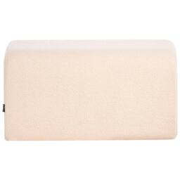 Wyld and Coco Beige Bouclé Rectangular Pouffe - Eucalyptus Wood Footstool - thumbnail 5