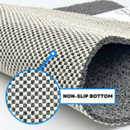 Nicoman Spaghetti Loofah Anti Slip Shower Mat - Heart - 60cm x 40cm in Grey - Size: 60 cm x 40 cm - thumbnail 6