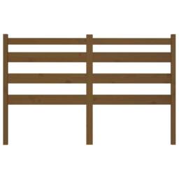Berkfield Home Beautiful Bed Headboard Honey Brown 126x4x100 cm Solid Wood Pine - Size: 126 x 4 x 100 cm - thumbnail 4