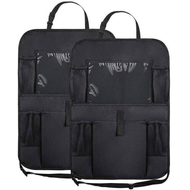 Havendro 2PCS Car Seat Back Organiser Multi Pocket Storage Bag in Black - image 1