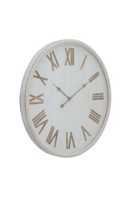 KDMD Large Rustic White Beaded Frame Wall Clock - image 1
