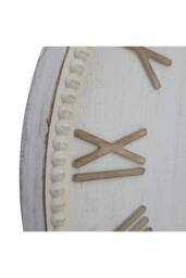 KDMD Large Rustic White Beaded Frame Wall Clock - thumbnail 3