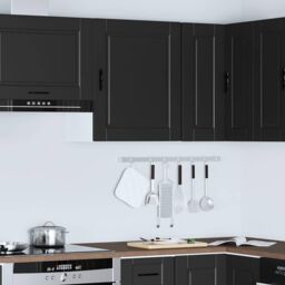 Berkfield Home Kitchen Wall Cabinet¬†Porto Black Engineered Wood in White - thumbnail 4
