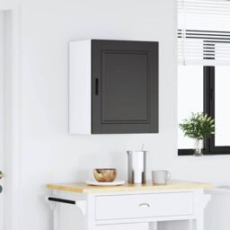 Berkfield Home Kitchen Wall Cabinet¬†Porto Black Engineered Wood in White - thumbnail 3