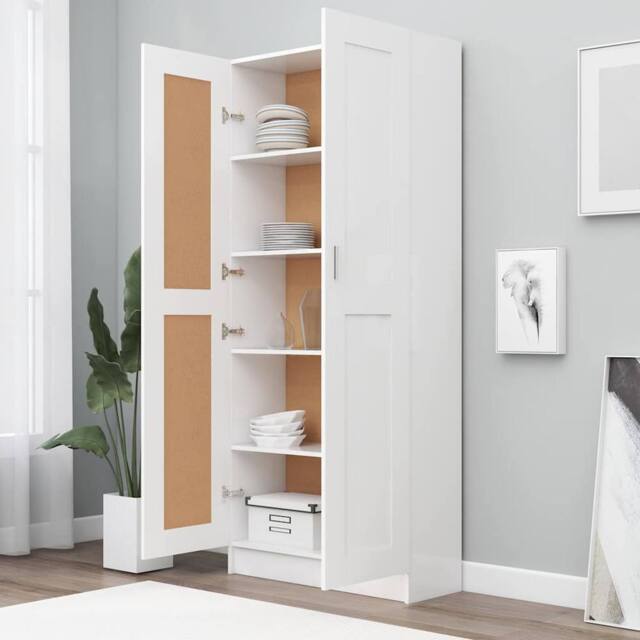 Berkfield Home Classic Book Cabinet White 82.5x30.5x185.5 cm Engineered Wood - image 1