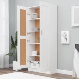 Berkfield Home Classic Book Cabinet White 82.5x30.5x185.5 cm Engineered Wood - thumbnail 1