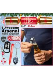 Arsenal FC Christmas Crackers Arsenal Xmas Gift in Red - Size: 6 Pack - thumbnail 2