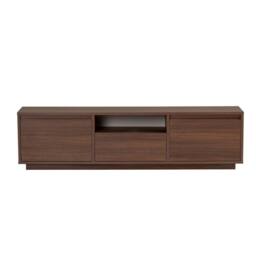 CALICOSY TV Stand With 3 Drop-Down Doors & 1 Niche, 160 Cm Wide - LUME in Walnut - thumbnail 1
