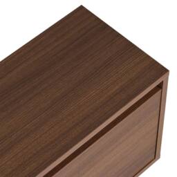 CALICOSY TV Stand With 3 Drop-Down Doors & 1 Niche, 160 Cm Wide - LUME in Walnut - thumbnail 5