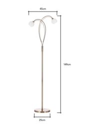 BHS Lighting Soni Floor Lamp in Metallic Gold - thumbnail 5