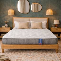Aspire FlexRest Pocket Hybrid Memory Foam Mattress Medium Comfort 23cm in White - Size: Double - thumbnail 2