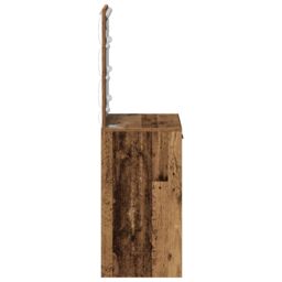Berkfield Home Dressing Table with LED Lights Old Wood 50x41x135 cm in Brown - Size: 50 x 41 x 135 cm - thumbnail 6