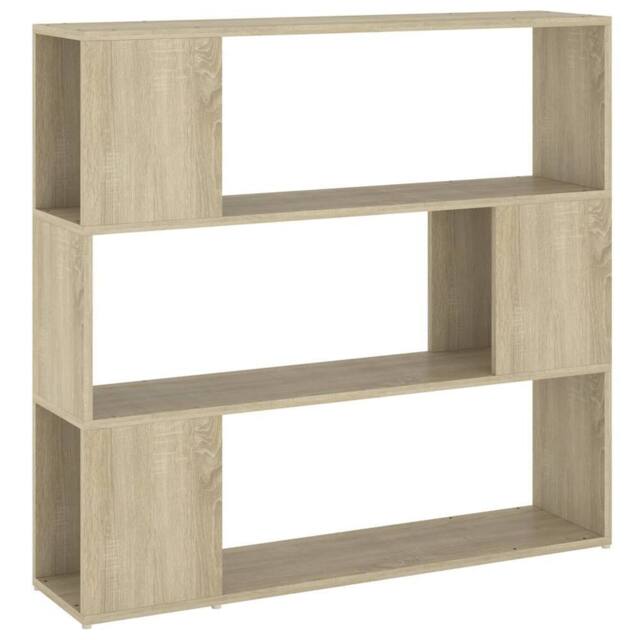Berkfield Home Book Cabinet Room Divider Sonoma Oak 100x24x94 cm in Brown - Size: 100 x 24 x 94 cm - image 1