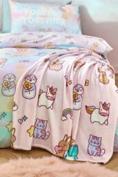Catherine Lansfield 'Forever Together' Cosy Fleece Blanket Throw - Size: 130 cm x 170 cm - thumbnail 3