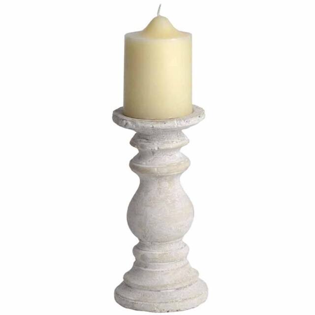 Lemon Pavilion Furniture and Decor Small Candle Holder - Stone - L10 x W10 x H20 cm - Cream in Beige - image 1