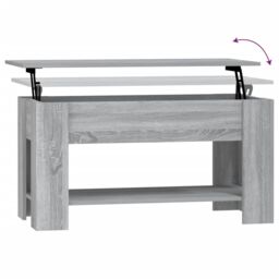 Berkfield Home Coffee Table Grey Sonoma 101x49x52 cm Engineered Wood - Size: 101 x 49 x 52 cm - thumbnail 6