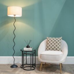 ValueLights Wiggle Black Metal Floor Lamp Base - thumbnail 2