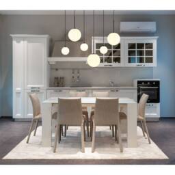 Netlighting Hallie Cluster Pendant Matt Black Opal Glass Shade 6x E27 - thumbnail 6