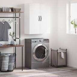 Berkfield Home Wall Mounted Cabinet White 69.5x34x90 cm Engineered Wood - thumbnail 2