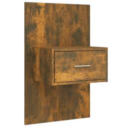 Berkfield Home Bed Headboard with Cabinets Smoked Oak Engineered Wood in Brown - thumbnail 4